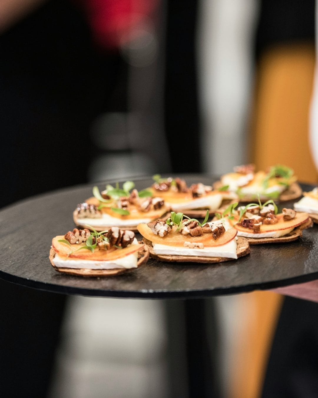 Gourmet Canapés being served at a yahct catering event in Bali