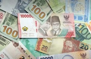 Various Indonesian rupiah currency notes