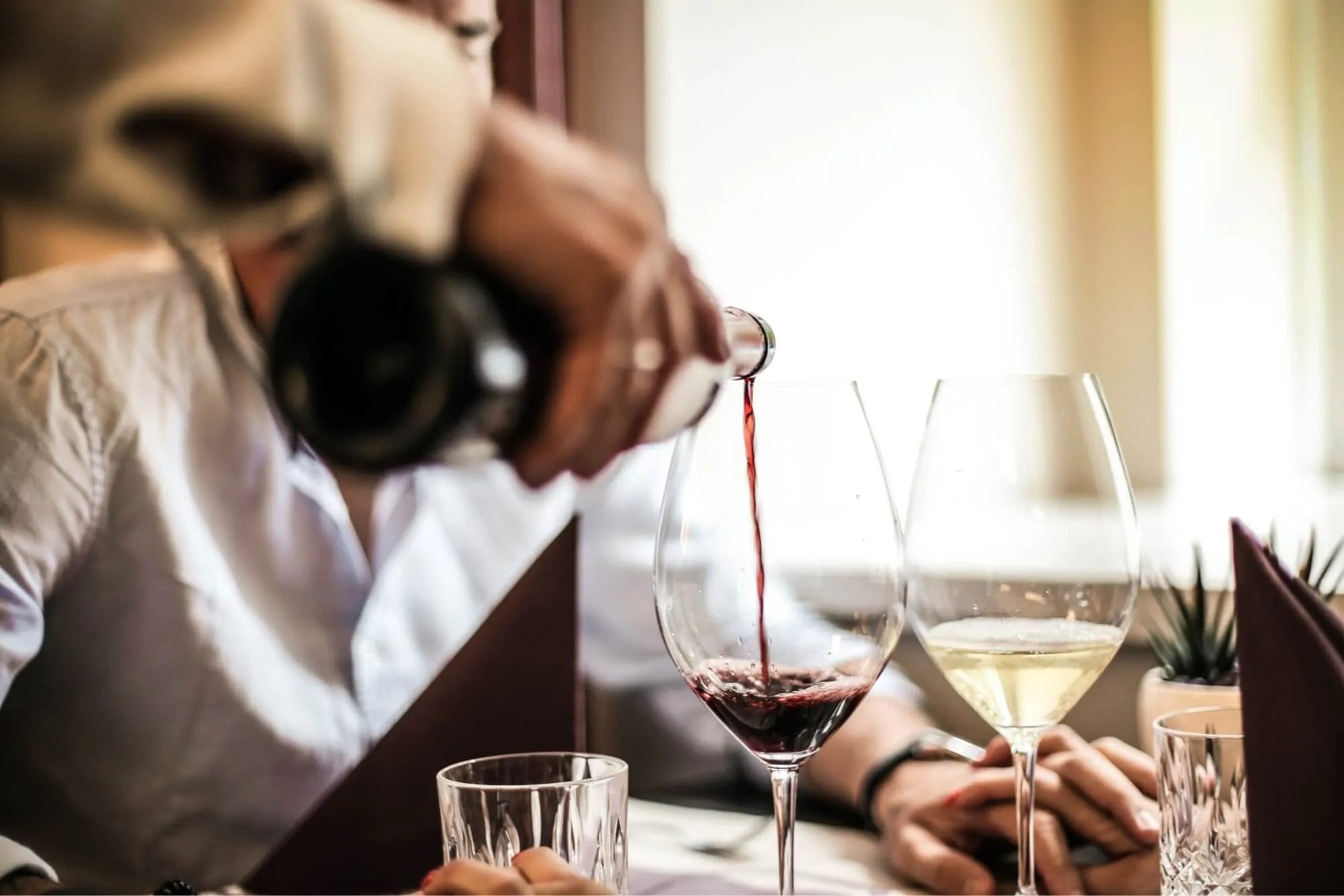 Pouring a fine wine